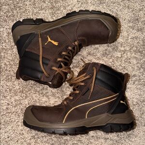 Puma Men's Dark Brown and Black CTX TOE Work Boot